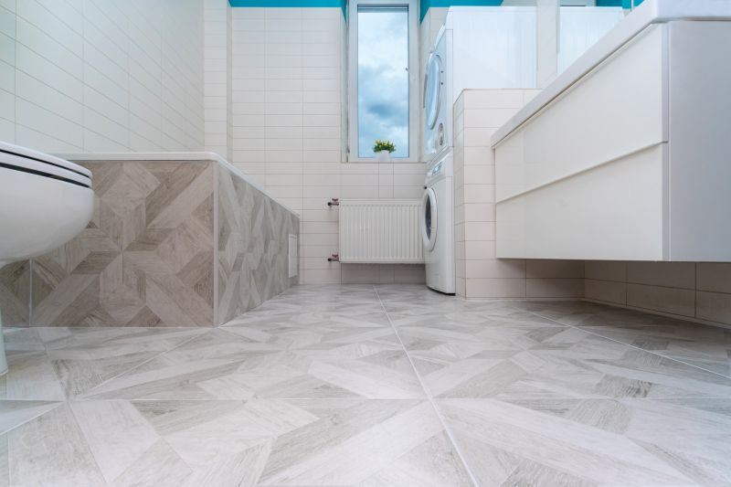 Contemporary Bathroom with Geometric Tiles